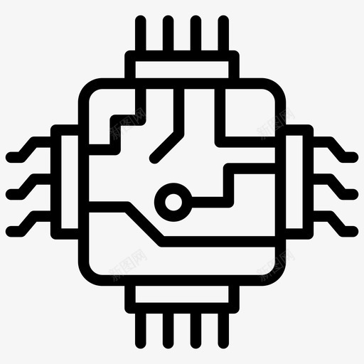 计算机技术计算机工程计算机硬件图标svg_新图网 https://ixintu.com 微处理器 机器人工程线图标 计算机工程 计算机技术 计算机硬件 计算机软件