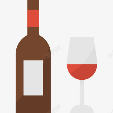葡萄酒食物71平淡图标图标