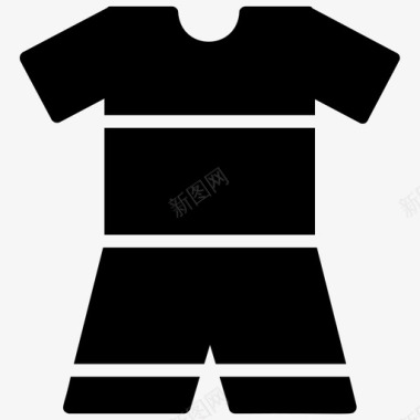 服装球员制服短裤图标图标