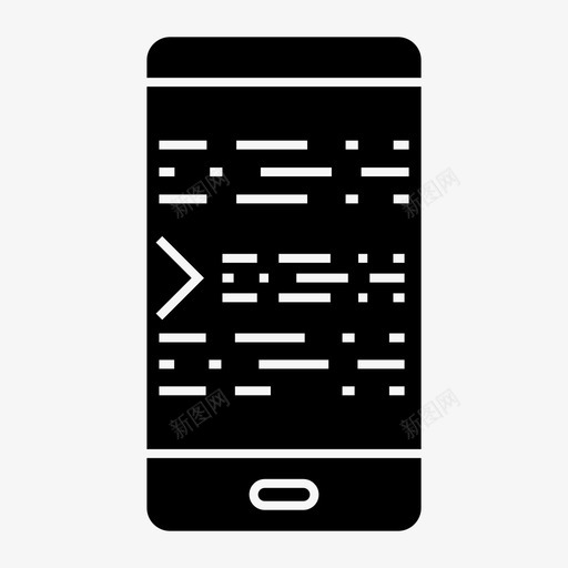 移动应用代码图标svg_新图网 https://ixintu.com 代码 应用 开发者 移动 编码