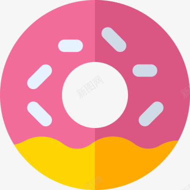 甜甜圈美国3扁平图标图标