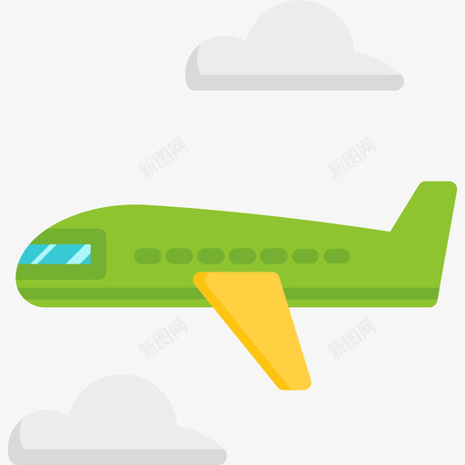飞机暑假6平铺图标svg_新图网 https://ixintu.com 平铺 暑假6 飞机