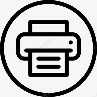 打印打印18线性图标图标