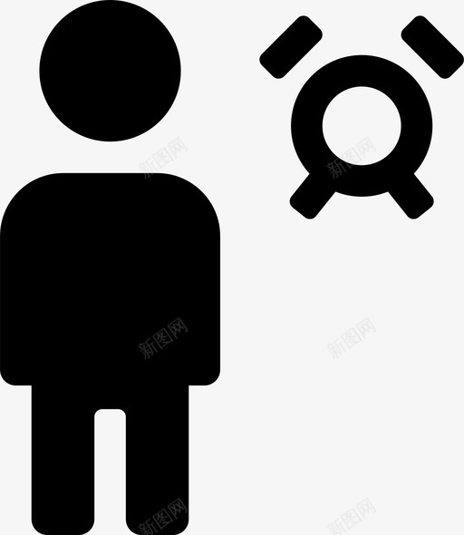人警报化身图标svg_新图网 https://ixintu.com 人 人填充 化身 警报 计时器 身体