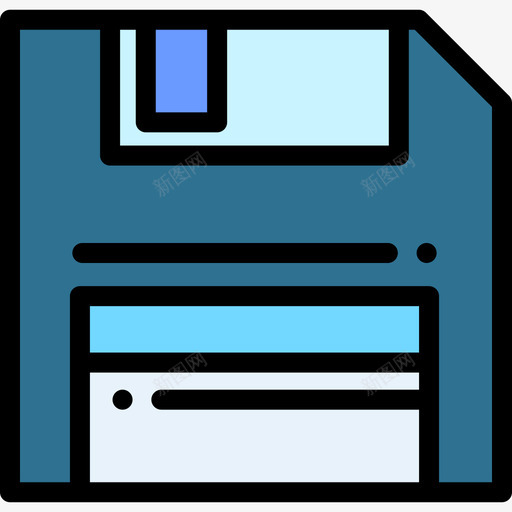 软盘计算机部件4线性彩色图标svg_新图网 https://ixintu.com 线性彩色 计算机部件4 软盘