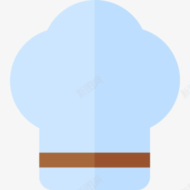 厨师帽烧烤派对公寓图标图标