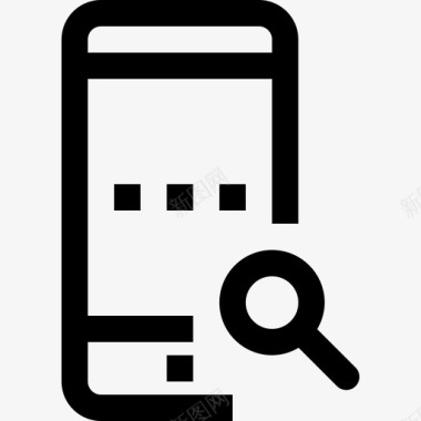 智能手机移动电话4线性图标图标