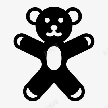 泰迪熊形状软图标图标