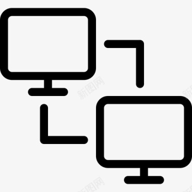 网络网络共享3线性图标图标