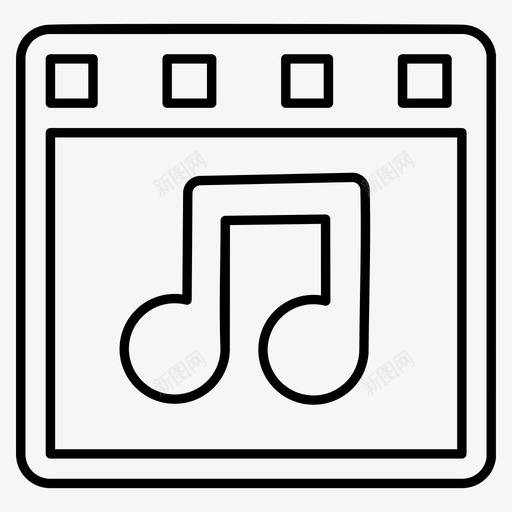 媒体音乐声音图标svg_新图网 https://ixintu.com 声音 媒体 音乐