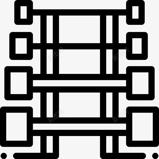 杠铃健身56直线型图标svg_新图网 https://ixintu.com 健身56 杠铃 直线型