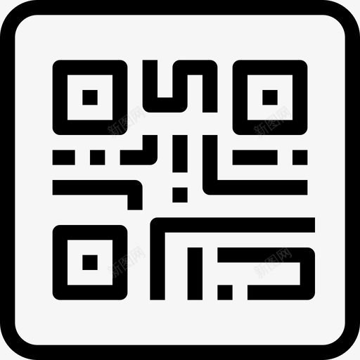 QR购物和电子商务5线性图标svg_新图网 https://ixintu.com QR 线性 购物和电子商务5