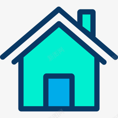 房屋建筑和工具4线性颜色图标图标