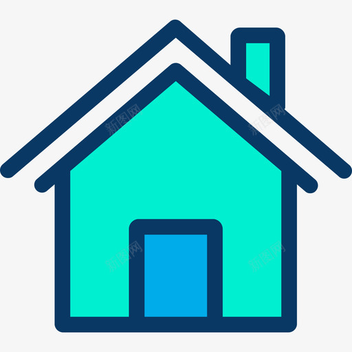 房屋建筑和工具4线性颜色图标svg_新图网 https://ixintu.com 建筑和工具4 房屋 线性颜色