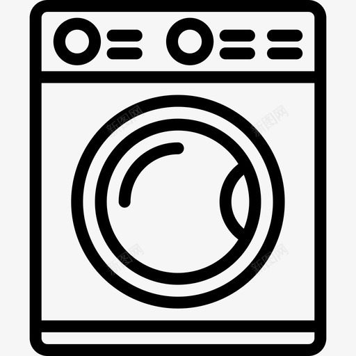 洗衣机家用7直列式图标svg_新图网 https://ixintu.com 家用7 洗衣机 直列式