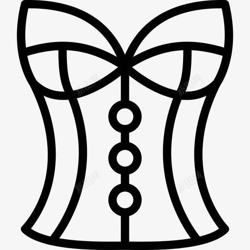 紧身胸衣女装4件直系图标svg_新图网 https://ixintu.com 女装4件 直系 紧身胸衣