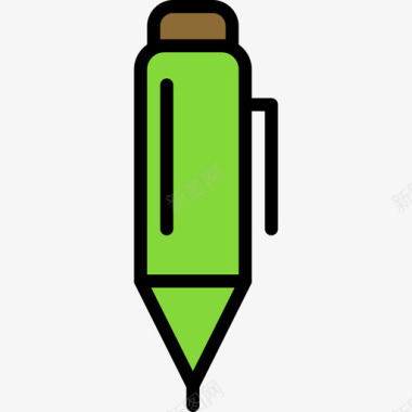 铅笔办公文具4线颜色图标图标