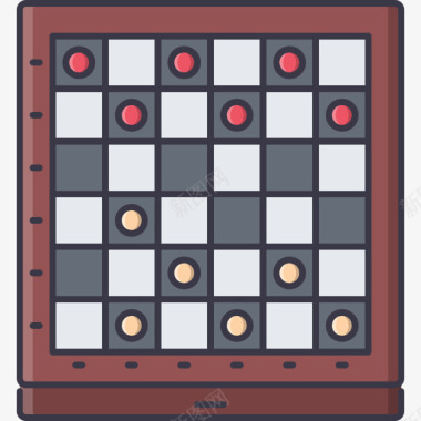 棋盘游戏3彩色图标图标