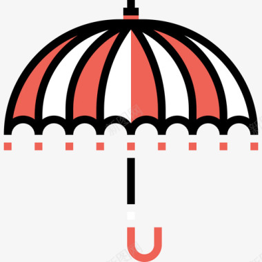 伞家族15线颜色图标图标