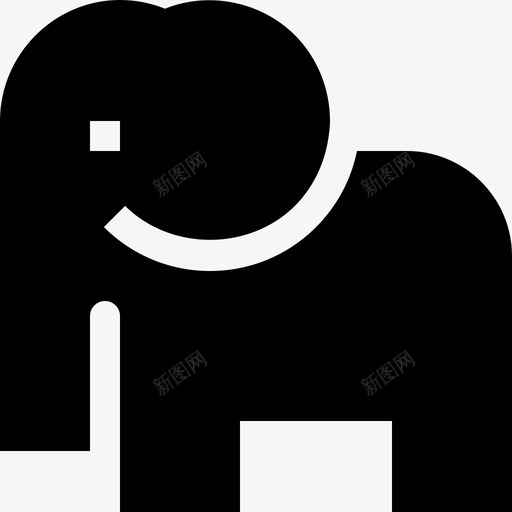 大象动物园2填充图标svg_新图网 https://ixintu.com 动物园2 填充 大象
