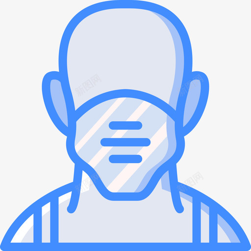 面罩健康与安全3蓝色图标svg_新图网 https://ixintu.com 健康与安全3 蓝色 面罩