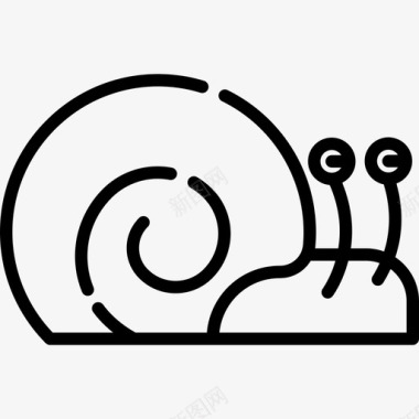蜗牛海洋生物6直系图标图标
