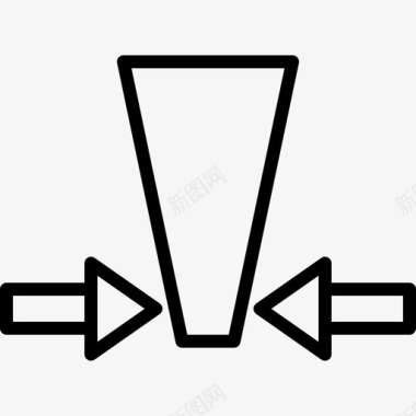 浓缩箭头49直线图标图标