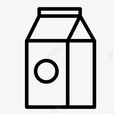 牛奶袋子饮料图标图标