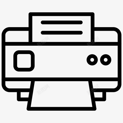 打印机传真机办公用品图标svg_新图网 https://ixintu.com 传真机 办公用品 印刷 打印机 机器人工程线图标