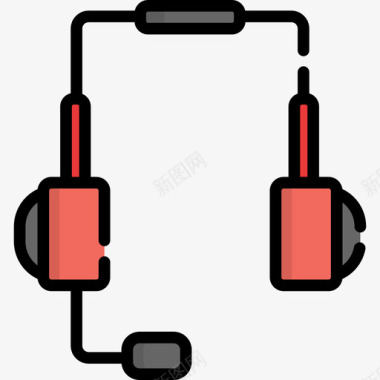 耳机用户界面4线颜色图标图标