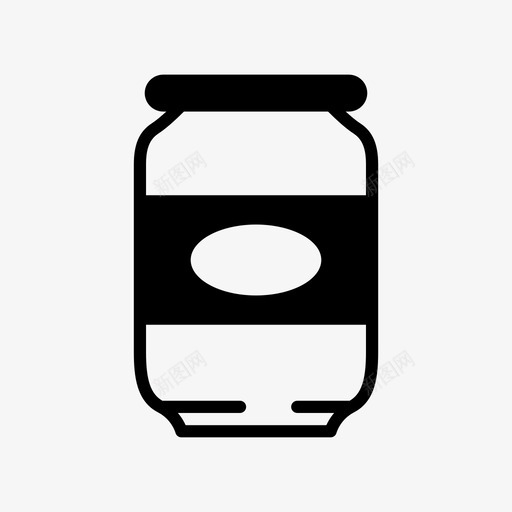 果酱罐头食物图标svg_新图网 https://ixintu.com 厨房用品 果酱 罐头 罐子 蜂蜜 食物