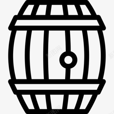 桶装啤酒2线性图标图标