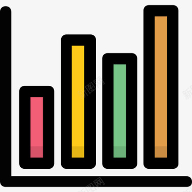 分析数字营销41线性颜色图标图标
