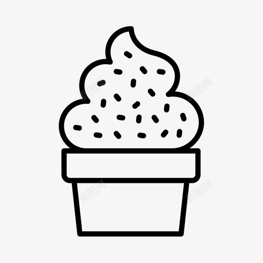 冰淇淋圣代甜点食物图标svg_新图网 https://ixintu.com 冰淇淋 冰淇淋圣代 夏天 甜点 食物