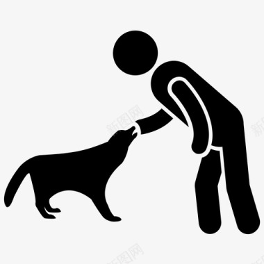 宠物护理狗训练师狗训练图标图标
