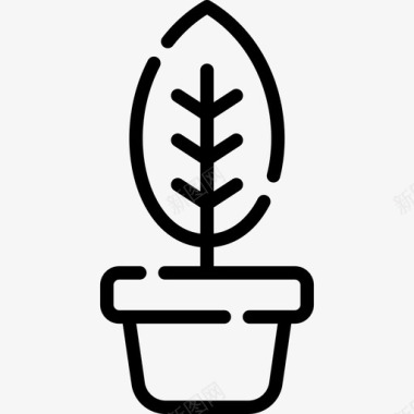 植物盆栽环境2线性图标图标