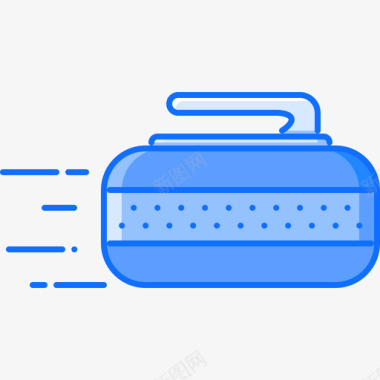 冰壶运动装备7蓝色图标图标