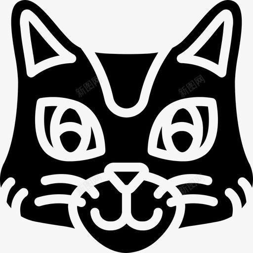 猫动物39填充图标svg_新图网 https://ixintu.com 动物39 填充 猫