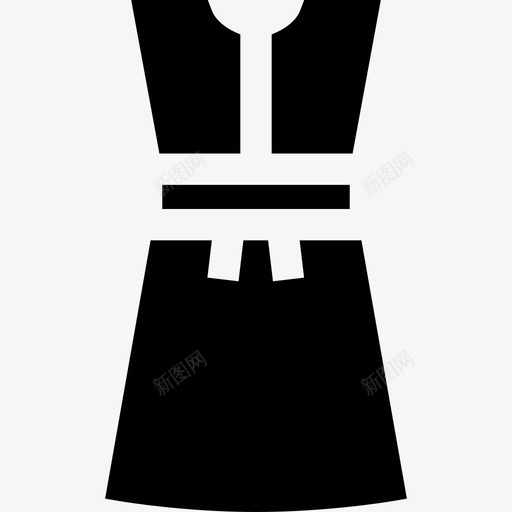 连衣裙服装款式6填充图标svg_新图网 https://ixintu.com 填充 服装款式6 连衣裙
