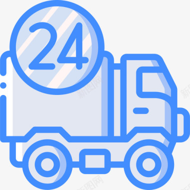 送货车物流15蓝色图标图标