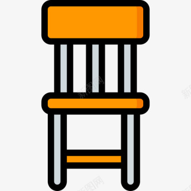 椅子家具62线性颜色图标图标