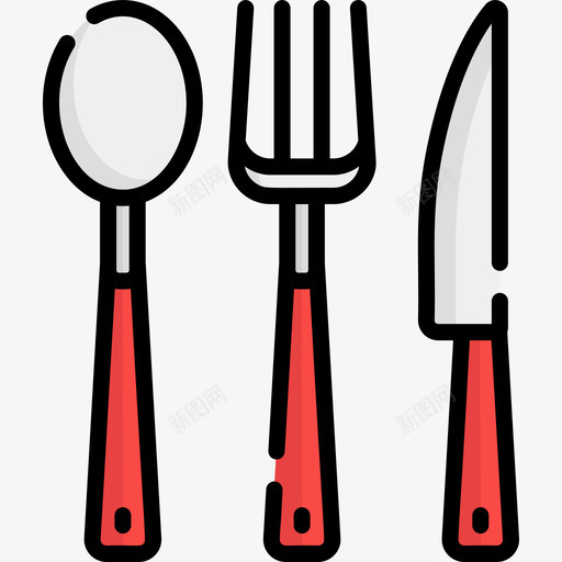 餐具厨房工具5线性颜色图标svg_新图网 https://ixintu.com 厨房工具5 线性颜色 餐具