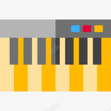 键盘音乐音效2扁平图标图标