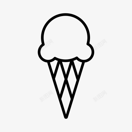 冰淇淋筒糖果甜点图标svg_新图网 https://ixintu.com 冰淇淋 冰淇淋筒 夏天 甜点 糖果