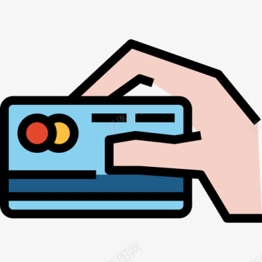 信用卡财务6线性颜色图标图标