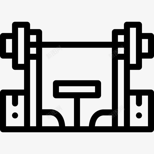 长凳健身56直线型图标svg_新图网 https://ixintu.com 健身56 直线型 长凳