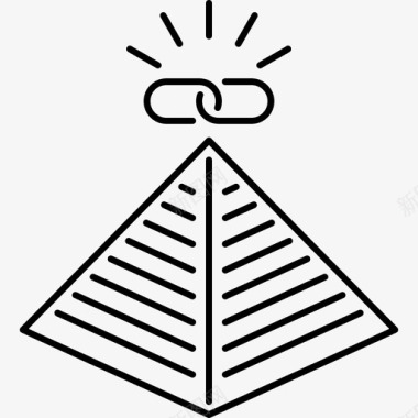 金字塔seo53线性图标图标