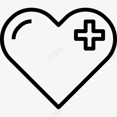 心脏保健4线性图标图标