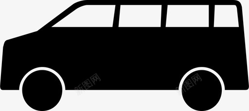 汽车小型巴士mpv图标图标