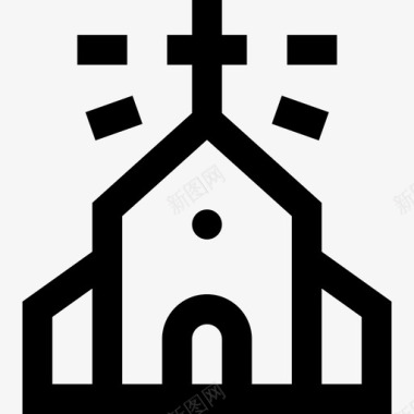 教堂复活节23直系图标图标